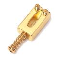 Rectangle Guitar Bridge Saddles for Fender Strat Stratocaster Tele Telecaster Electric Guitar Replacement, aurum(Pack of 6). 