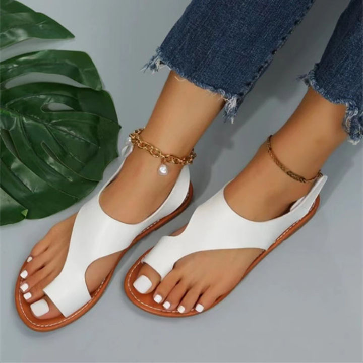wish%20euro%20and%20american%20foreign%20trade%20plus%20size%20slip%20toe%20flat%20sandals%20female%20velcro%20after%20mixed%20with%20beach%20sandals%20amazon%20-%20Image%203