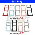 For Samsung Galaxy A51 A71 Sim Tray Micro SD Card Slot with Sim Ejector Pin Replacement Part. 