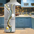 Art Lines Marble Fridge Stickers Vinyl Self-adhesive Refrigerator Wallpaper Flower Freezer Film Wrap Decor Poster Mural Decal 3d.
