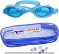 Professional Anti-Fog Swimming Goggles with Integrated Ear Plugs Crystal Clear Vision & Ultimate Waterproof Protection. 