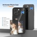 NFC E-ink Screen Phone Case For iphone 13 14 15 Pro Max Case Smart DIY Shockproof Cover Anime Character Phone For Battery Free.