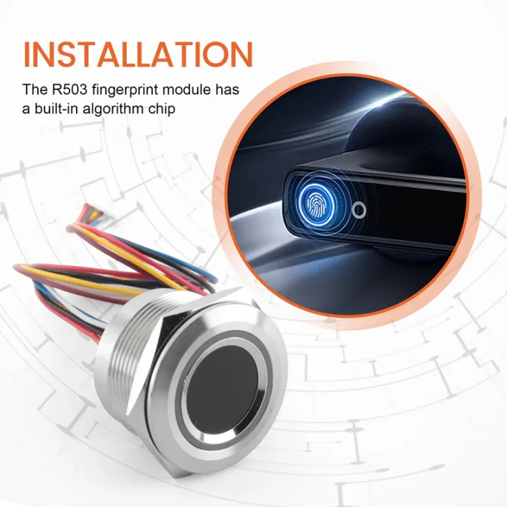 DC3.3V%20MX1.0-6Pin%20Capacitive%20Fingerprint%20Module%20R503%20Circular%20Round%20RGB%20Ring%20Indicator%20LED%20Control%20Sensor%20Scanner%2015/19mm%20-%20Image%202