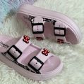 New Soft EVA Rubber Lightweight & Comfortable Buckle Sandals with Cute Charms for Girls & Womens Slippers. 