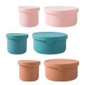 Silicone Lunch Box Leak Proof Snack Container Lunch Box Reusable Airtight Food Containers Lunch Box With Cover. 