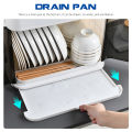 Household Kitchen Multifunctional Double-Layer Plastic Dish Rack With Lid. 