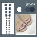 24P Acrylic Toenails Tips Bright Faced Press On Nails Art Removable Toenails With Glue Full Cover Artificial Toe False Nail. 