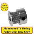 6mm Hole Aluminum GT2 Timing Belt 6mm Bore Shaft Pulley 16 Tooth 6mm Belt For CNC Machine 3D Printers DC Gear Motor Parts Puli Robotics Parts. 