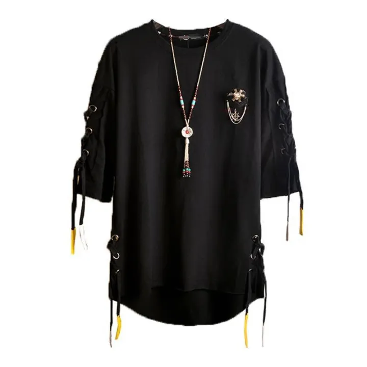 Idopy%20Korean%20Fashion%20Men%60s%20Street%20Style%20Lace%20Punk%20Gothic%20Pullover%20Designer%20Steampunk%20Hem%20%20Hop%20Sweatshirts%20Shirts%20Tees%20-%20Image%203