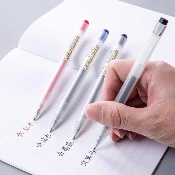 RHS%20Online%20MUJI%200.5mm%20Press%20Gel%20Pen%20Student%20Exam%20Office%20Pens%20Diary%20Journal%20Pressing%20Pens%20Black%20Blue%20Ink%20-%20Image%202