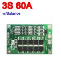 3S 60A w/ Balance Bms Board 3 CELL 11.1V 12.6V 18650 Li-Ion Lithium Battery Protection Board F Start Electric drill tool. 