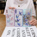 Colorized Butterfly for Samsung A50 Phone case a32/a42/a52 Soft Silicone a72/M12/S21u Protective Sleeve. 
