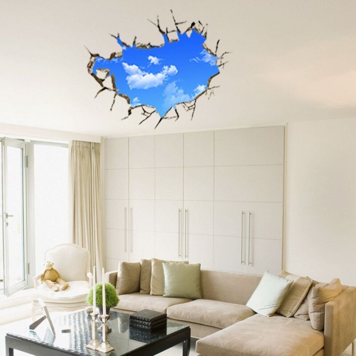 3D%20Blue%20Sky%20White%20Clouds%20Wall%20Sticker%20For%20Kids%20Baby%20Room%20Ceiling%20Roof%20Art%20Mural%20Home%20Decor%20Self-adhesive%20Floor%20Wall%20Decor%20Poster%20-%20Image%207