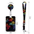 Easy-open buttons ID card holder Convenient Butterfly Plastic material Office supplies Neck strap lanyard Double-sided print School supplies for Office professionals Students Trade shows Conferences. 