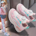 Children's sneakers, small white shoes, spring summer 2024 new girls' dad shoes, fashion soft soled boys' running shoes. 