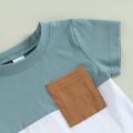 Baby Boy Summer Short Sleeve T-shirt Tee Shorts 2 Pcs Outfits Set used children baby comfortable T-shirt and pant (.