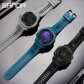 Sanda men watches sports pedometer calories 50m waterproof LED digital watch wristwatch Relogio Masculino 2145.