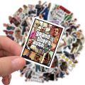25Pcs/Pack Grand Theft Auto V GTA V PVC Waterproof Stickers For Luggage Skateboard Laptop Phone Guiter & Others.