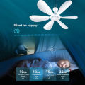 Usb Ceiling Fan 6-blade Silent Electric Fan 4-speed Ceiling Fan Outdoor Hanging Camping Tent Fan Cooling Tools. 