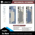 Langtu LT84 Pro Series 3-mode Connect Sandwich Structure Hot-swap Mechanical Keyboard Diy Smart Screen RGB Light Gaming Keyboard. 