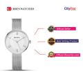 CURREN 9020 Silver Mesh Stainless Steel Analog Watch For Women - Silver. 