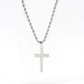 Classic Cross Pendant Necklace Men New Fashion Handmade Stainless Steel Twist Chain Necklace For Men Jewelry Gift.