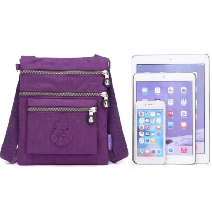 New%20women's%20shoulder%20bag%20nylon%20ultra%20light%20multi-layer%20large%20capacity%20Messenger%20bag%202023%20casual%20tablet%20bag%20travel%20bag%20-%20Image%205