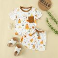 Summer Cotton Baby Sets short sleeve Boy T-shirt + Shorts Sets Toddler Clothing Baby Boy Clothes. 