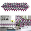10pcs Flat Marble Mosaic Embossing Tiles Sticker Kitchen Bathroom Wall Decals Peel Stick Waterproof Tile Art Wallpaper. 