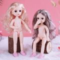 【The road to happiness Store】New 1/6 BJD Doll Makeup 3D Eyeball Eyelash Up 26cm Cute Dolls for Girls Toy. 