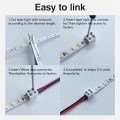 30PCS Led Strip Light Connectors Solderless 2Pin 8mm LED Connectors Strip to Wire for 5-24v Single Color LED Light Tape. 