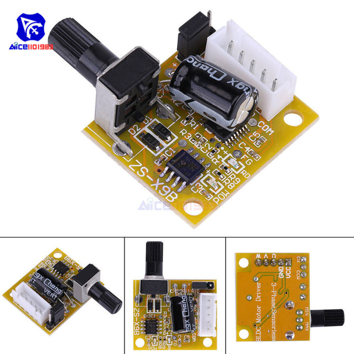 DC 5V-12V-15V 2A 15W BLDC 3-Phase Brushless Motor Speed Controller Motor Driver Sensorless Board Module