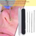 4pcs Stainless Steel Acne Removal Needle Blackhead Pore Cleaner Needles Pimple Spot Extractor Cleanser Beauty Tools. 