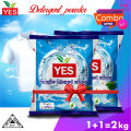 Yes Synthetic Detergent Powder Lemon - 2kg. (Combo Pack). 
