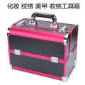 Nail toolkit, makeup case, portable large-capacity eyelash embroidery toolbox, makeup artist and makeup storage box. 