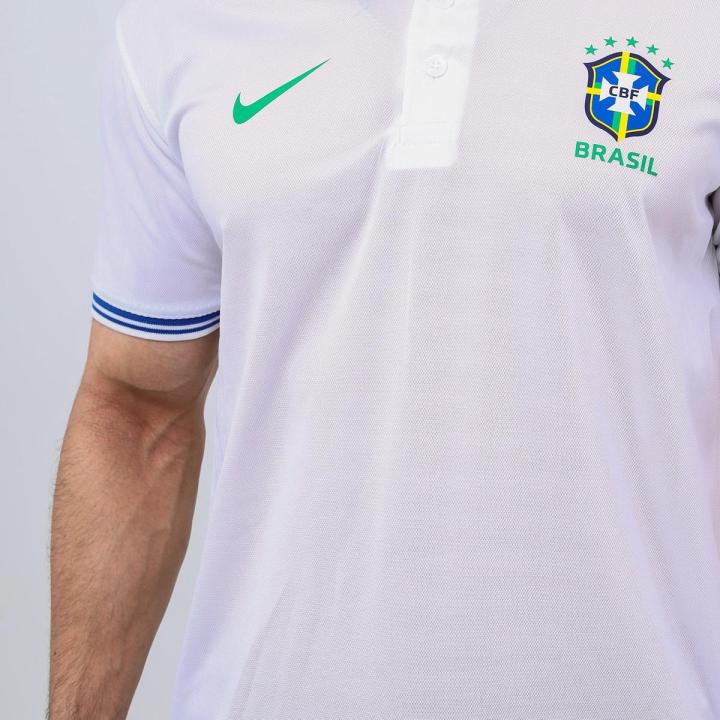 Five Star  Brazil White Color Polo White T-Shirt For Men Stylist New Premium Quality  By RKS Mega Mall