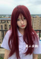 Qi Bangs Internet Celebrity Pure Desire Style Black Long Straight Hair Natural Wig Female Full-Head Wig White Gold Color Wig Long Straight Hair Barbie.