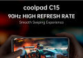 Coolpad Cool C15 Smartphone (Black) – 6.56” HD+ 90Hz Display, 12GB RAM (6+6), 256GB ROM, Helio G36, 50MP Dual Camera, 5000mAh Battery. 