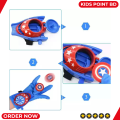 Captain America Web Dart Blaster Toy Set - (Avengers Launcher, Glove, 4 Pieces Plastic Role Play Movie Hero Wrist Toy for Kids). 