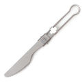 Outdoor pure titanium folding three-piece set of knives, forks and spoons set ultralight camping portable tableware travel set stock wholesale. 