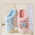 Sanrios Anime Kuromi Plush Slippers Warm My Melody Cartoon Anti Slip Wear Resistant Slippers Waterproof Cotton Shoes Girl Gift.