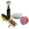 DOOGALKAI KAI624 Electric Shoe Polisher Accessories 4pcs Brush Head Bristle Sponge Wool Brush Head. 