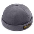 Mens Corduroy Adjustable Solid French Brimless Hat Retro Skullcap Sailor Cap.