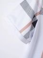Amazon's new cross-border men's casual POLO t-shirt printed with V-neck button stripes in front pocket.