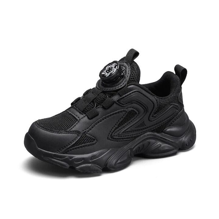 Children Casual Shoes Boys Sneakers Solid White Black Shoes Mesh Breathable Kids Running Sports Tenis for Girls Chunky Sneakers