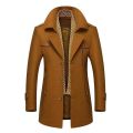Winter Men Wool Coats New Fashion Middle Long Scarf Collar Cotton-Padded Thick Warm Woolen Coat Male Trench Coat Overcoat M-5Xl. 