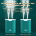New USB Dual Spray Humidifier Heavy Mist Silent Aromatherapy Humidifier For Home Bedroom Desktop. 