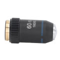 High Power Microscope Lens, Achromatic Objective Chrome Plated Brass for Biology.