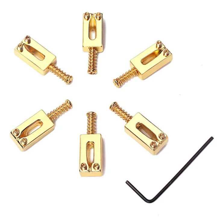 Rectangle%20Guitar%20Bridge%20Saddles%20for%20Fender%20Strat%20Stratocaster%20Tele%20Telecaster%20Electric%20Guitar%20Replacement,%20Gold(Pack%20of%206)%20-%20Image%204