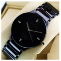 GHDF Men's Black Stainless Steel Watch with RAOLIAS Hands for Men. 